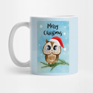 Watercolo Christmas Owl Mug